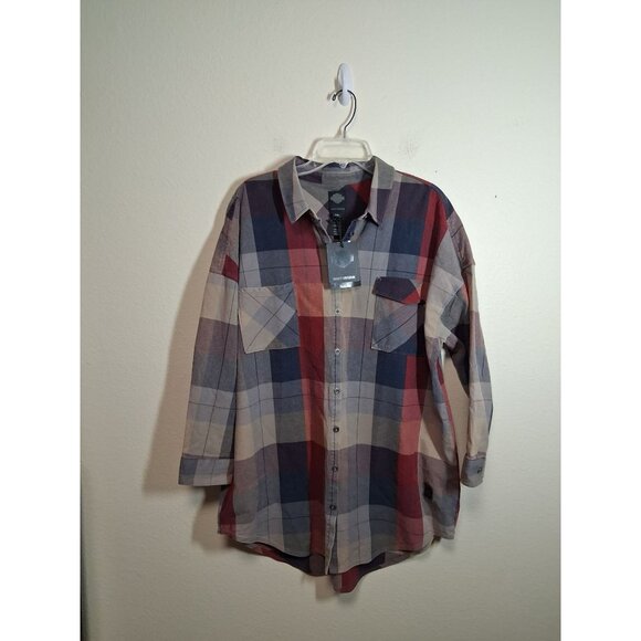 Harley-Davidson Other - NWT Harley Davidson Button Down Long Sleeve Shirt Plaid Slim Fit Men's Size XXL